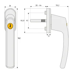 Abus Fenstergriff FG210W abschließbar
