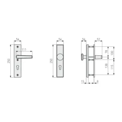 Abus Schutzbeschlag KLN 314 F1 einseitig