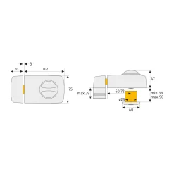 Abus Türzusatzschloss 7010 W