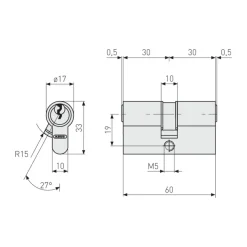 Abus Türzylinder E30NP 40/45 mm