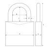 Abus Vorhängeschloss 64TI/20 Twins