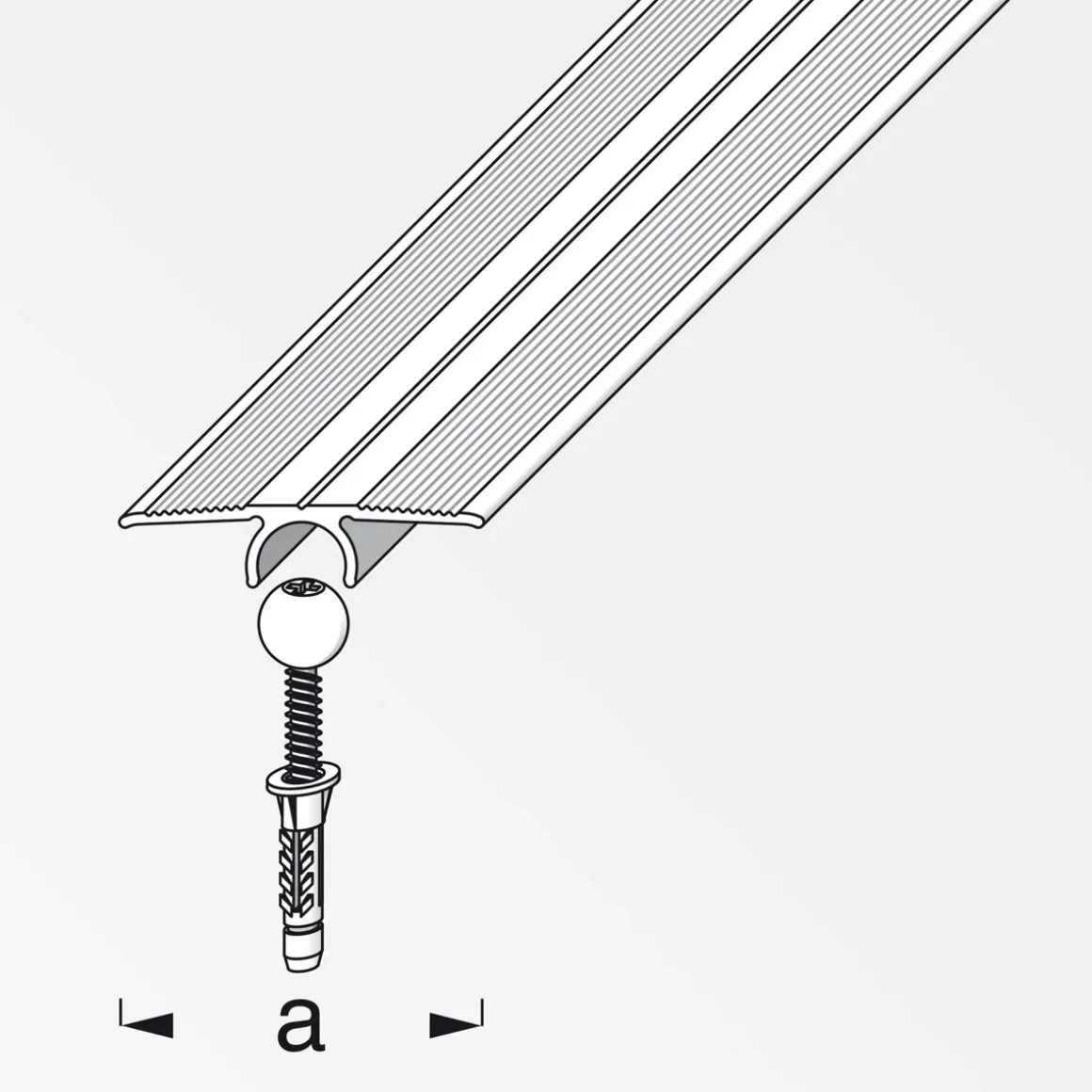 Alfer Übergangsprofil Clipstech-vario 33 mm 0,9m titan