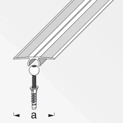 Alfer Übergangsprofil Clipstech-vario 33 mm 0,9m messing