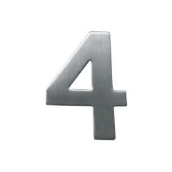 Alpertec Edelstahl-Hausnummer 4 satiniert