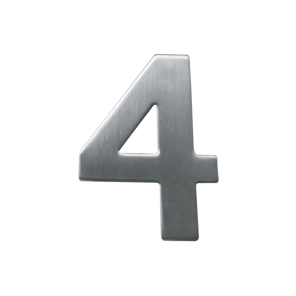 Alpertec Edelstahl-Hausnummer 4 satiniert