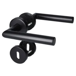 Alpertec Rosettengarnitur Fair I schwarz Durchmesser 52 mm