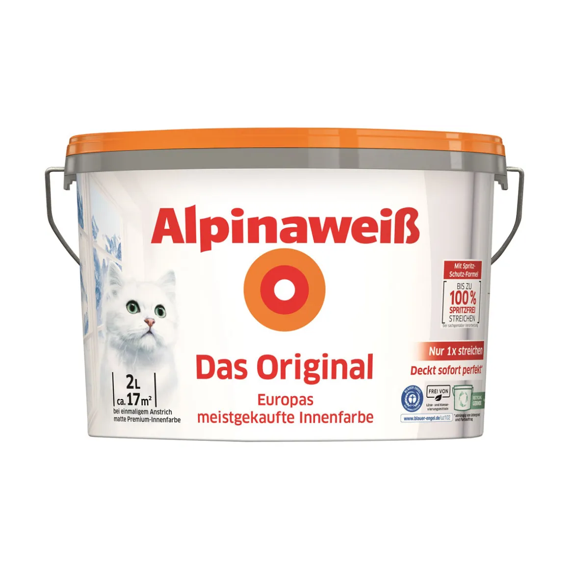 Alpina weiß Das Original Spritzfrei Matt 2 L