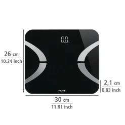 Analysewaage LED BT 30x26cm, schwarz