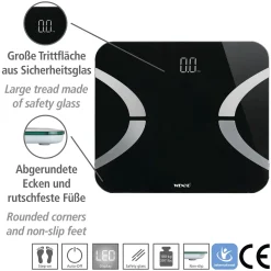 Analysewaage LED BT 30x26cm, schwarz
