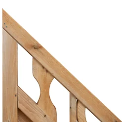 Anschlusszaun Ornament geölt 90 x 180/90 cm