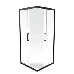 Aurlane Eckdusche Black Eclipse schwarz matt 90 x 90 cm