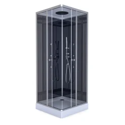 Aurlane Komplettdusche Colours Black 90 x 90 x 215 cm
