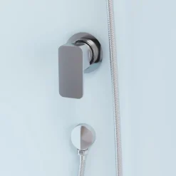 Aurlane Komplettdusche Essential, eckig, Farbe: Silber, 85x85x197,5cm