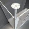 Badewannenaufsatz 3-teilig mit Seiten-wand und Deckenstütze 1288x1400mm T750mm