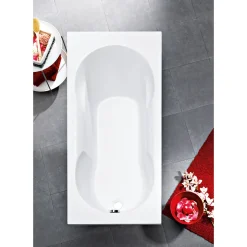 Badewannen-Set Nixe, 170x75cm,best. ausWanne, Wannenträger&Ab-Überlaufgarnitur