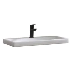 BADMOBIL Keramikwaschtisch CRAFT 64 x 5 x 37 cm ohne Überlauf weiß