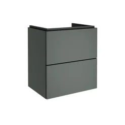 BADMOBIL Waschtischunterschrank CRAFT 49 x 54 x 36 cm 2 Schubladen mit Push-To-Open grün-matt