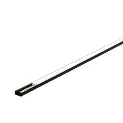 Base Profil mit weissem Diffusor 2 mschwarz eloxiert/weiss Alu/Kunststoff