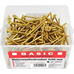 Basic Mehrzweckschraube 4,0 x 50 mm 400 Stück im Eimer