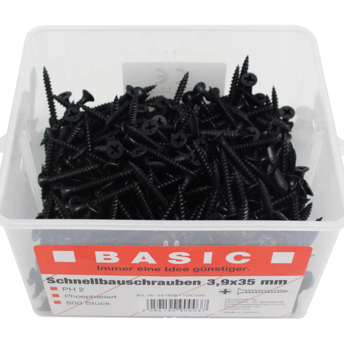 Basic Schnellbauschrauben-Eimer 3,9 x 35 mm 500 Stück
