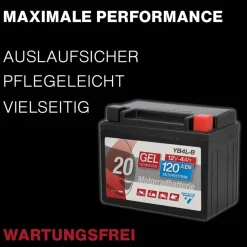 Batterie GEL YB4L-B 4Ah 120 A