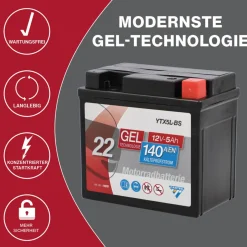 Batterie GEL YTX5L-BS 5Ah 140A