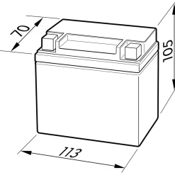 Batterie GEL YTX5L-BS 5Ah 140A