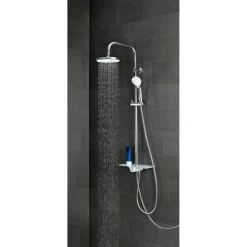 Überkopfbrauseset Aquastar mit Ablage chrom-weiß