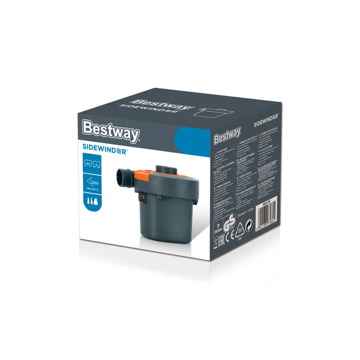 Bestway Elektro-Gebläsepumpe 220-240 V inkl 3 Ventiladaptern