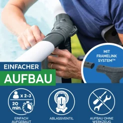 Bestway Steel Pro Max Frame-Pool-Set mit Filterpumpe Durchmesser 366 x 100 cm grau