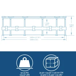 Bestway Steel Pro Max Frame-Pool-Set366x122cm Dm. 3,66x1,22m