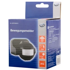 Bewegungsmelder 180 Horizontal 60 Vertikal schwarz
