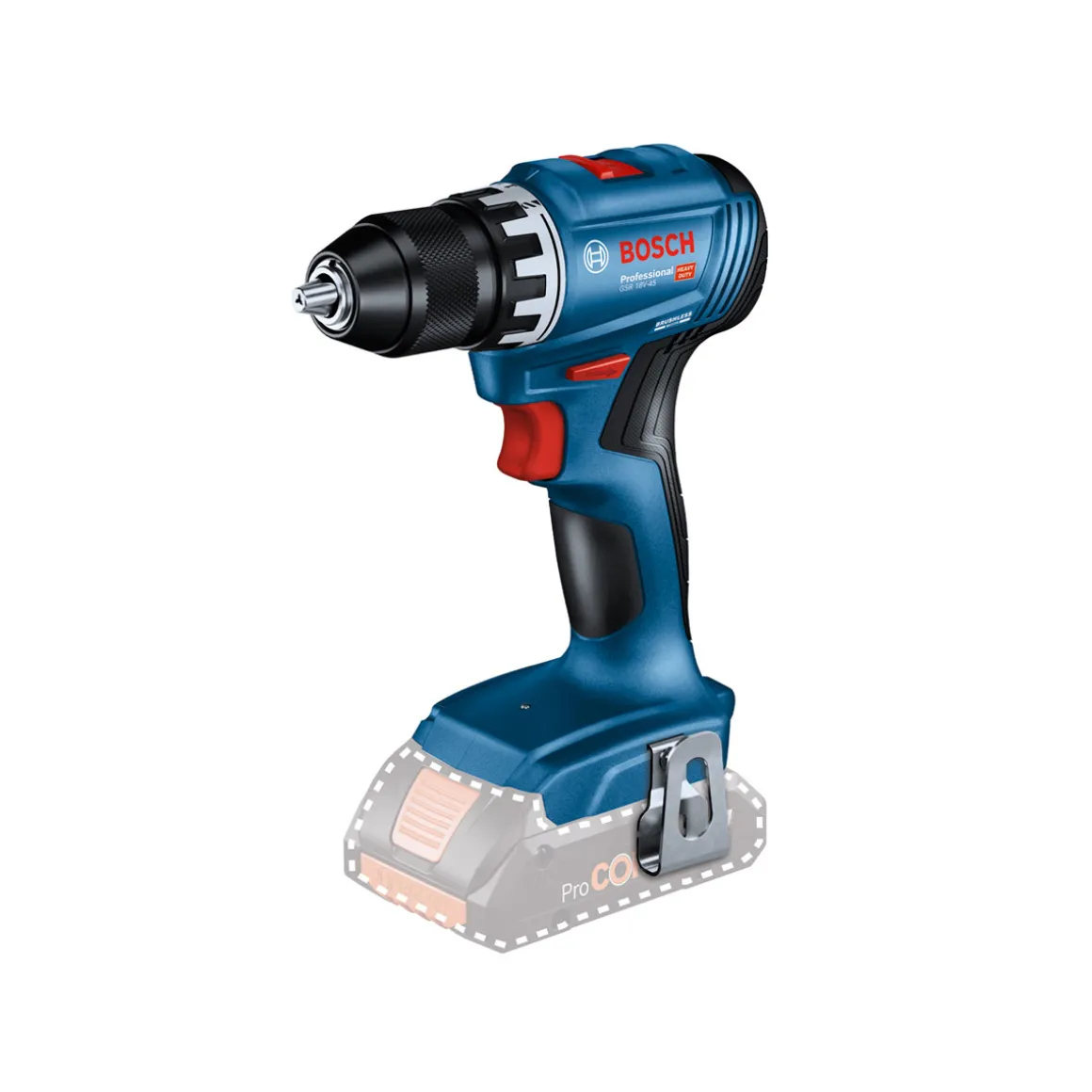 Bosch Akku-Bohrschrauber GSR 18 V-45 Professional mit L-Case Pick & Click