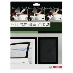 BoschDIY Handschleif-Set 230 x 280 mm 2xK240K400K600 4- teilig schwarz