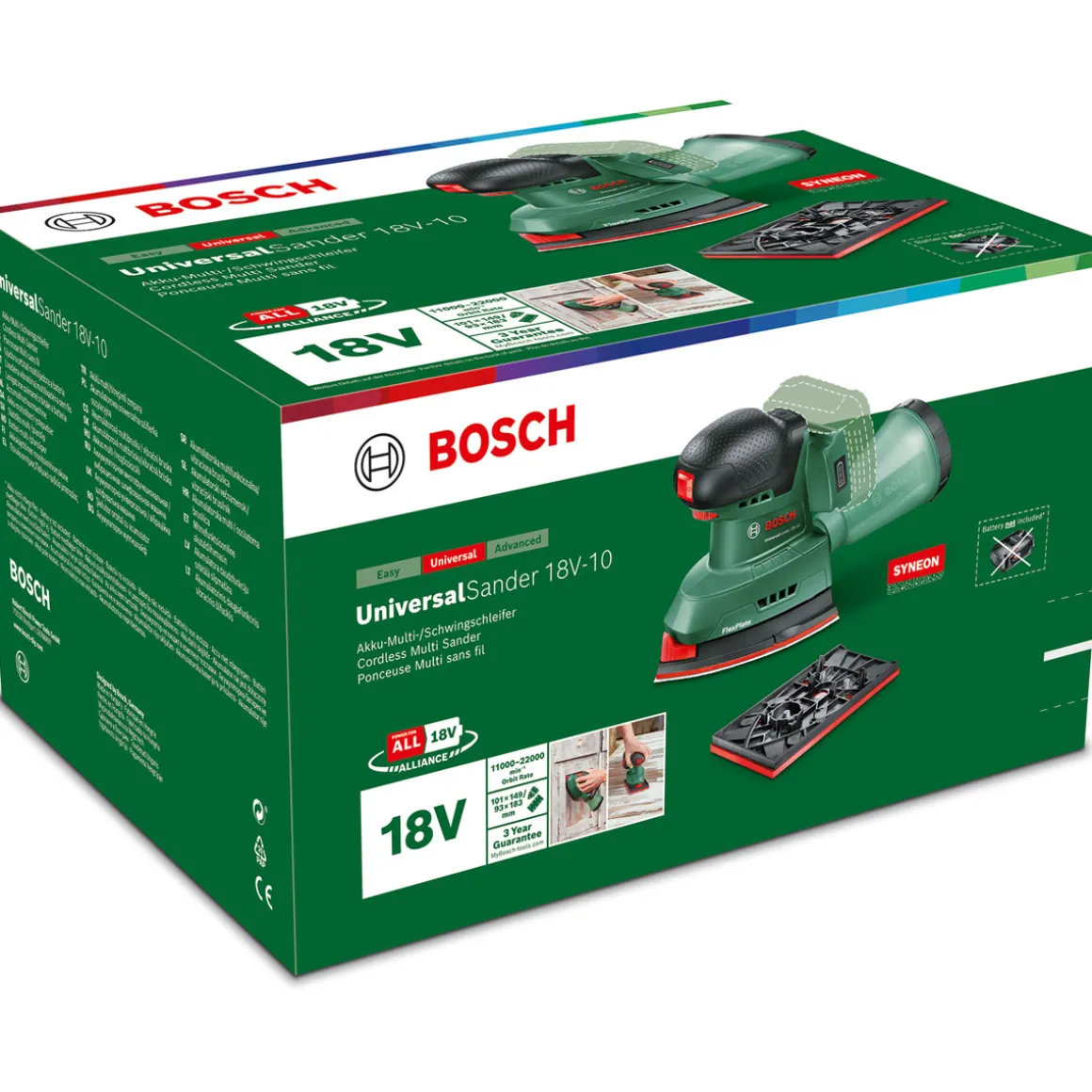 BoschMultischleifer UniversalSander 18V-10