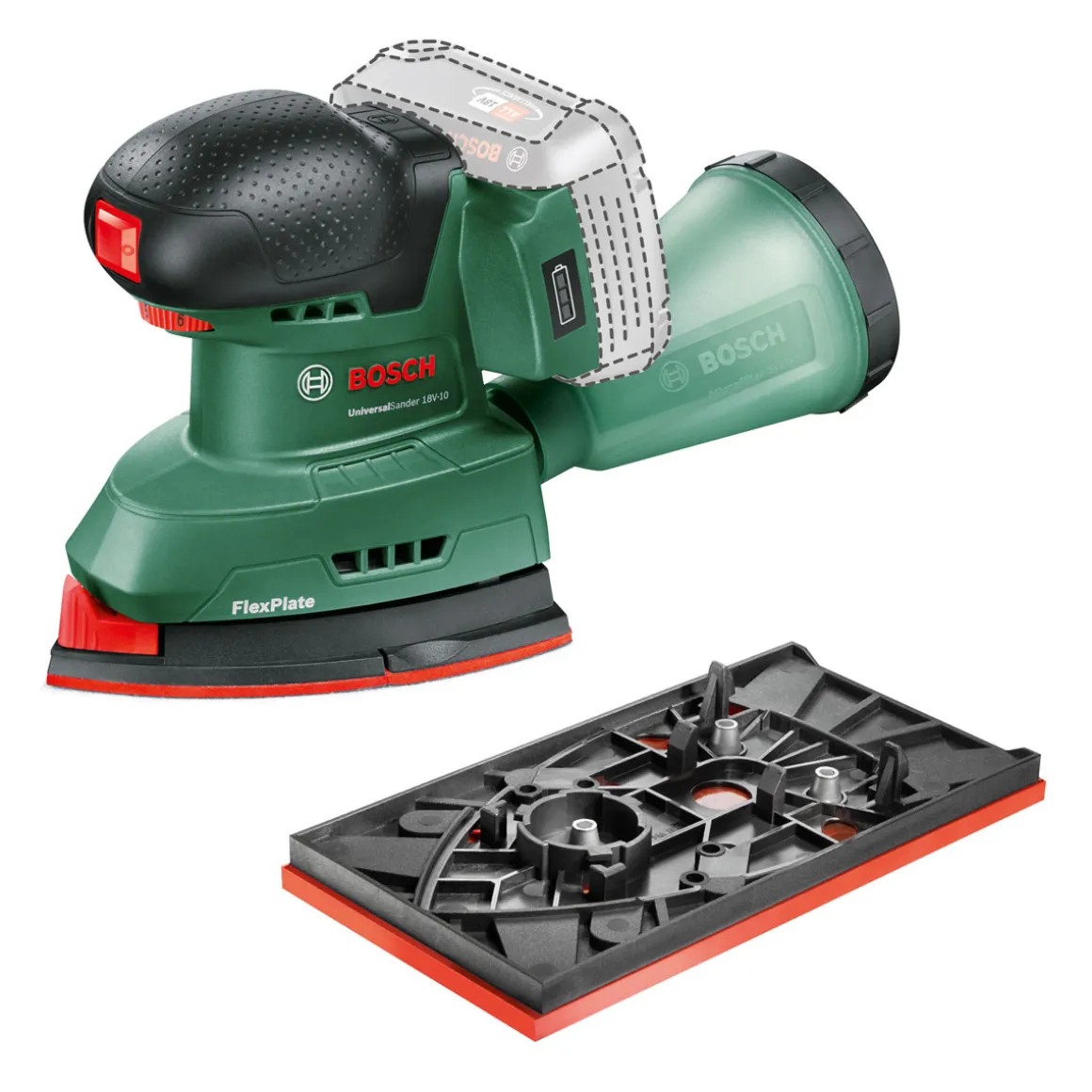 BoschMultischleifer UniversalSander 18V-10