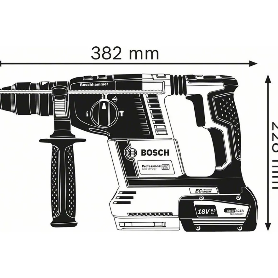 Bosch ProfessionalAkku-Bohrhammer GBH 18V-26 F Professional SDS-plus