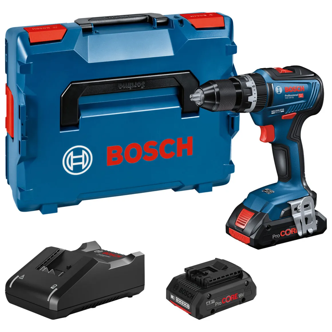 Bosch ProfessionalAkku-Schlagbohrschrauber-Set GSB 18V-55