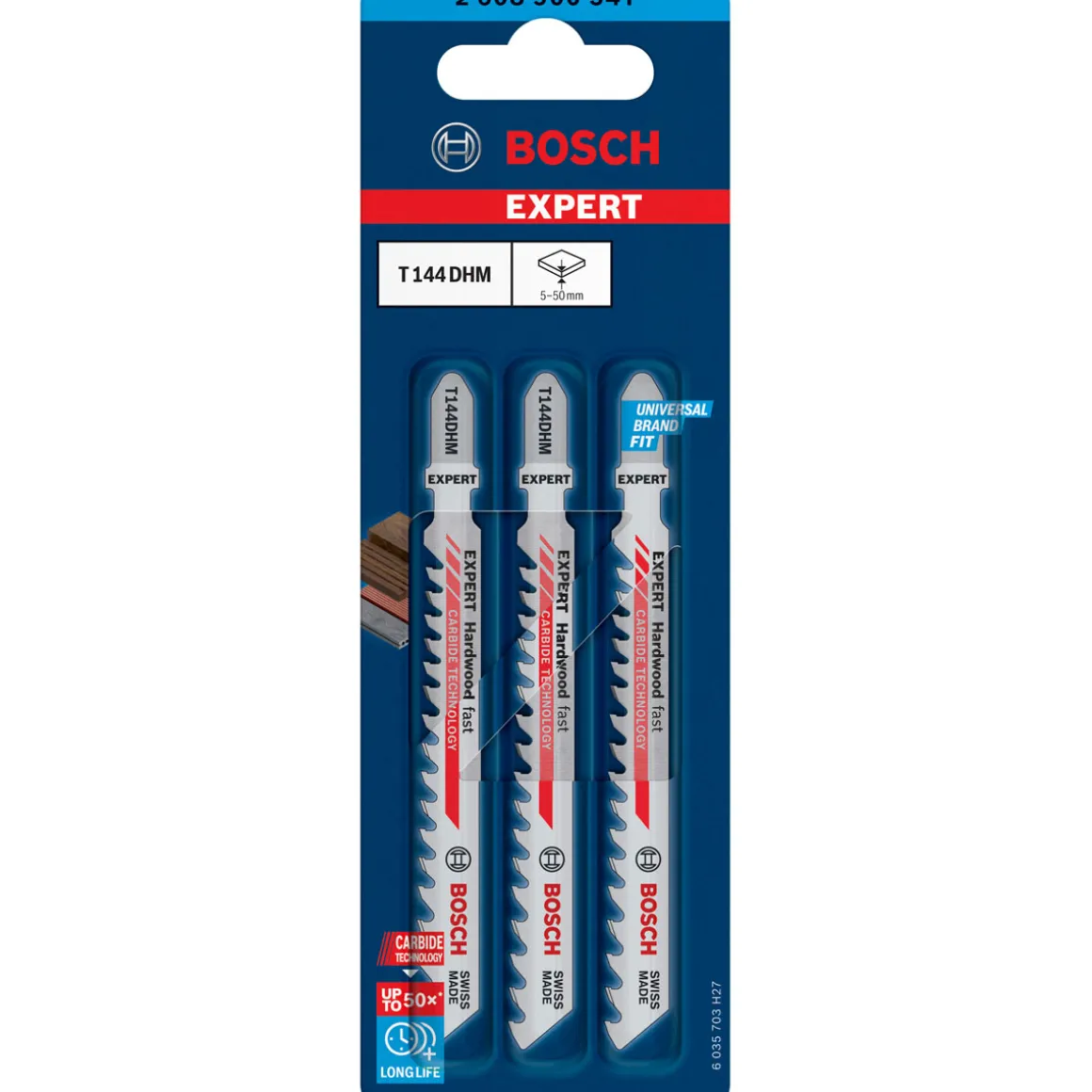 Bosch ProfessionalExpert Hardwood Fast T 144 DHM Stichsägeblatt 3 Stück