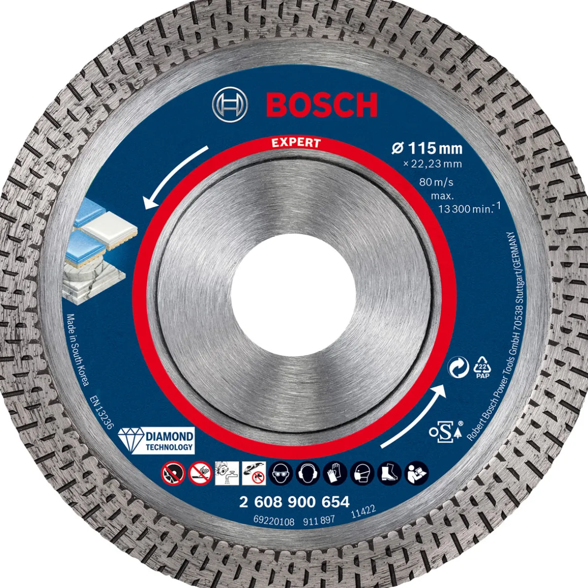 Bosch ProfessionalExpert HardCeramic Diamanttrennscheiben 115 x 22,23 x 1,4 x 10 mm
