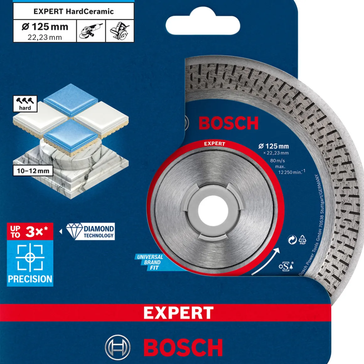 Bosch ProfessionalExpert HardCeramic Diamanttrennscheiben 125 x 22,23 x 1,4 x 10 mm