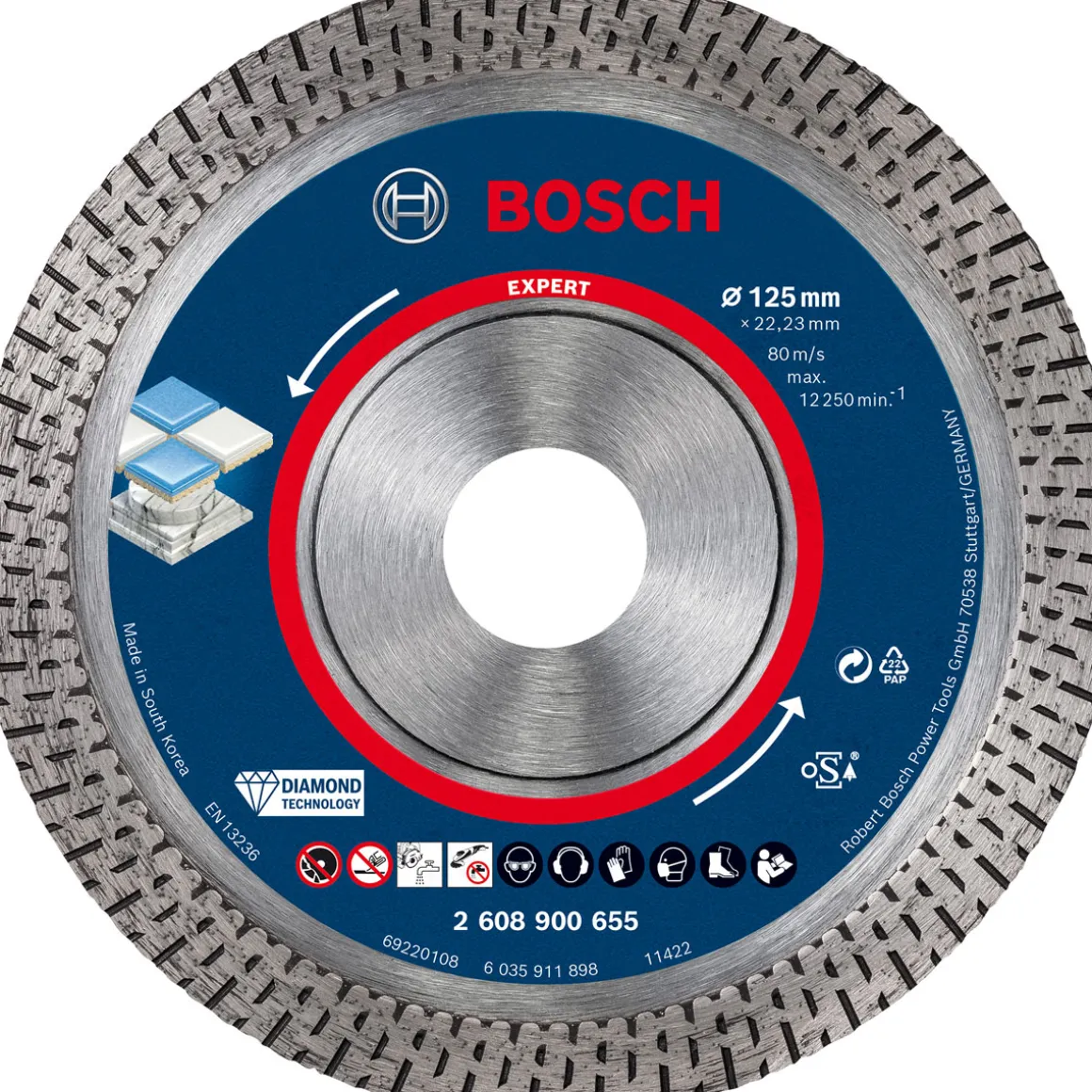 Bosch ProfessionalExpert HardCeramic Diamanttrennscheiben 125 x 22,23 x 1,4 x 10 mm