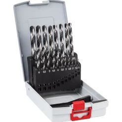 Bosch ProfessionalHSS-Spiralbohrer PointTeQ 19- teilig ProBox 1–10 mm