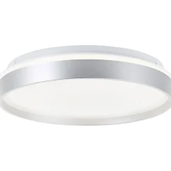 Brilliant Deckenleuchte Britt 33cm silber/weiß 22W 2300lm stufenlos dimmbar