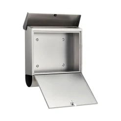 Burg Wächter Briefkasten Inoxstar 4710 mit Zeitungsfach silber