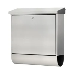 Burg Wächter Briefkasten Inoxstar 4710 mit Zeitungsfach silber
