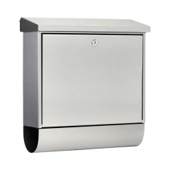 Burg Wächter Briefkasten Inoxstar 4710 mit Zeitungsfach silber