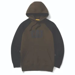 CAT Colorblock Hooded Sweatshirt army moss-black Gr. M