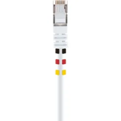 CAT7 Netzwerkkabel S/FTP 3Farbclips 10mweiss