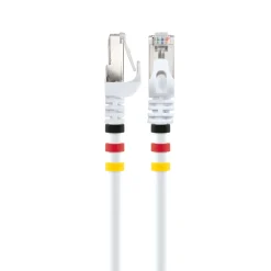 CAT7 Netzwerkkabel S/FTP 3Farbclips 20mweiss